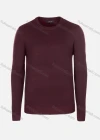 Wholesale Men's Casual Slim Fit Plain Crew Neck Long Sleeve Wool Blend Sweater 8102# - Liuhuamall