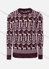 Wholesale Men's Casual Slim Fit Crew Neck Long Sleeve Allover Print Wool Blend Sweater 8130/8131/8132/8133# - Liuhuamall