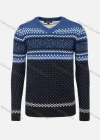 Wholesale Men's Casual Slim Fit Crew Neck Long Sleeve Allover Print Wool Blend Sweater 8130/8131/8132/8133# - Liuhuamall