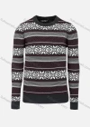 Wholesale Men's Casual Slim Fit Crew Neck Long Sleeve Allover Print Wool Blend Sweater 8130/8131/8132/8133# - Liuhuamall