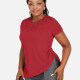 Women's Plus Size Round Neck Appliques Pearl Asymmetrical Hem Blouse 6# Clothing Wholesale Market -LIUHUA