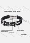 Wholesale Genuine Leather Stainless Steel Magnetic Buckle Bracelet SP0327# - Liuhuamall