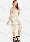 Wholesale Women's Casual Scoop Neck Sleeveless Slim Fit Fringe Trim Dress - Liuhuamall