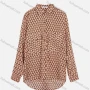 Wholesale Women's Long Sleeve Button Down Allover Print Tunic Top preview