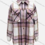 Wholesale Women's Casual Loose Fit Plaid Print Long Sleeve Flap Pockets Overshirt preview