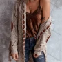 Wholesale Women's Casual Splicing Cable Knit Long Sleeve Sweater Cardigan Al10325# preview