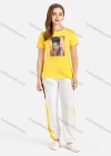 Wholesale Women's Summer Figure Graphic Round Neck Tee&Pants Set - Liuhuamall