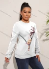 Wholesale Women's Casual Crew Neck Long Sleeve Graphic T-shirt - Liuhuamall
