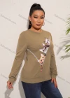 Wholesale Women's Casual Crew Neck Long Sleeve Graphic T-shirt - Liuhuamall