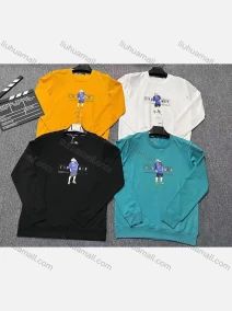 Wholesale Men's Casual Graphic Round Neck Long Sleeve Sweatshirt, LIUHUA CLOTHING WHOLESALE