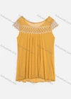 Wholesale Women's Casual Embroidery Appliques Cut Out Tank Top - Liuhuamall