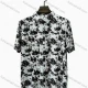 Wholesale 2026 New Men's Slim Fit Short Sleeve Shirt | Ink Wash Print Casual Fashion | Wholesale In Stock Black Clothing Wholesale Market Liuhua