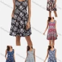Wholesale Women's Casual Scoop Neck Sleeveless Side Pocket Floral Print Short Tank Dress preview