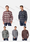 Wholesale Men's 100% Cotton Regular Fit Long Sleeve Pocket Plaid Print Casual Shirt - Liuhuamall