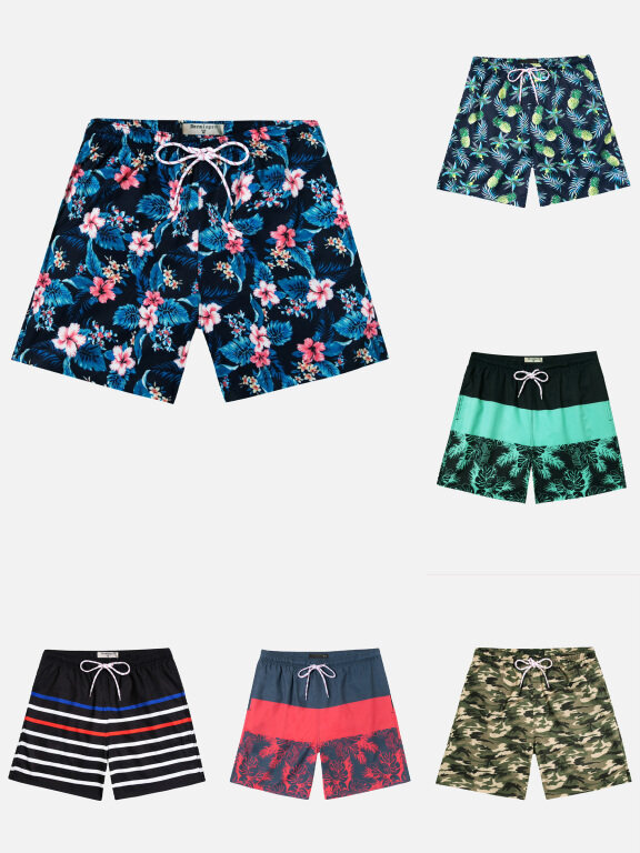 Men's Quick Dry Drawstring Side Pockets Mesh Lining Beach Shorts, Clothing Wholesale Market -LIUHUA, Men, Men-s-Tops, Men-s-Hoodies-Sweatshirts