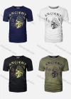 Wholesale Men's 100% Cotton Casual Silm Fit Round Neck Short Sleeve Graphic T-Shirt X001QWH# - Liuhuamall