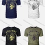 Wholesale Men's 100% Cotton Casual Silm Fit Round Neck Short Sleeve Graphic T-Shirt X001QWH# preview