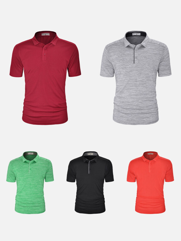 Men's Silm Fit Short Sleeve Plain Polo Shirt X002#, Clothing Wholesale Market -LIUHUA, Men