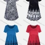 Wholesale Women's Casual Scoop Neck Floral Print Tunic preview