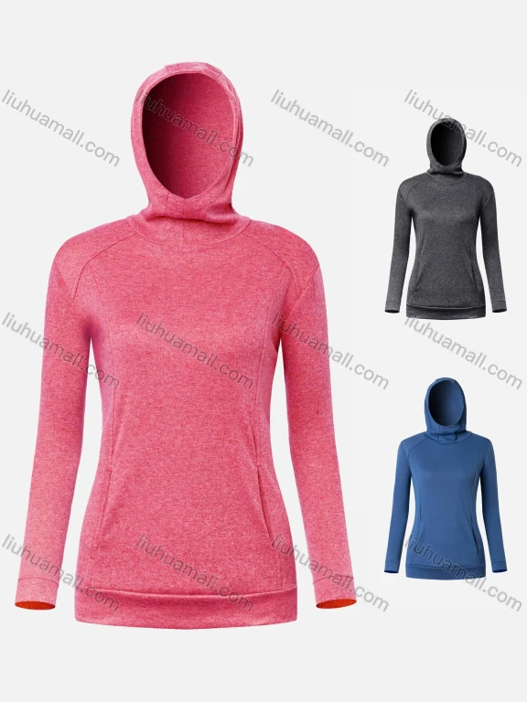 Wholesale Women's Sports Hooded Sweatshirt With Pockets