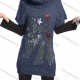 Wholesale Women's Casual Short Sleeve Turtleneck Sequin Beaded Knit Tunic 9840# 515# Clothing Wholesale Market Liuhua