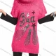 Wholesale Women's Casual Short Sleeve Turtleneck Sequin Beaded Knit Tunic 9840# 522# Clothing Wholesale Market Liuhua