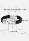 Wholesale Genuine Leather Stainless Steel Magnetic Buckle Bracelet SP0278# - Liuhuamall