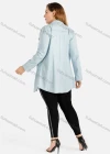Wholesale Women's Casual Long Sleeve Flap Pocket Button Front Long Denim Shirt - Liuhuamall