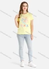 Wholesale Women's Casual Cartoon Sunflower Print Short Sleeve Round Neck Tee - Liuhuamall
