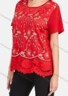 Wholesale Women's Three-dimensional Floral Embroidery Tee&Hollow Embroiderey Hem Cropped Pant Set - Liuhuamall
