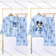 Wholesale Boys Cartoon Letter Print Lapel Pocket Button Down Long Sleeve Lounge Pajamas 2 Piece Set 20# Blue Wholesale Clothing Market & Suppliers -LIUHUAMALL