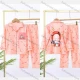 Wholesale Girls Cute Cartoon Print Lapel Pocket Button Down Long Sleeve Lounge Pajamas 2 Piece Set 27# Pink Clothing Wholesale Market Liuhua