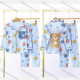 Wholesale Boys Cute Cartoon Bear Letter Lapel Pocket Button Down Long Sleeve Lounge Pajamas 2 Piece Set 4# Blue Wholesale Clothing Market & Suppliers -LIUHUAMALL