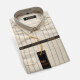 Men's Casual 100% Cotton Striped Button Down Long Sleeve Shirts 7-8# Light Gray Clothing Wholesale Market -LIUHUA