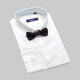 Men's Formal Plain 100% Cotton Button Down Long Sleeve Shirts With Bow Tie YM4# White Clothing Wholesale Market -LIUHUA