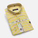 Men's Casual 100% Cotton Striped Button Down Long Sleeve Shirts YM5# Yellow Clothing Wholesale Market -LIUHUA