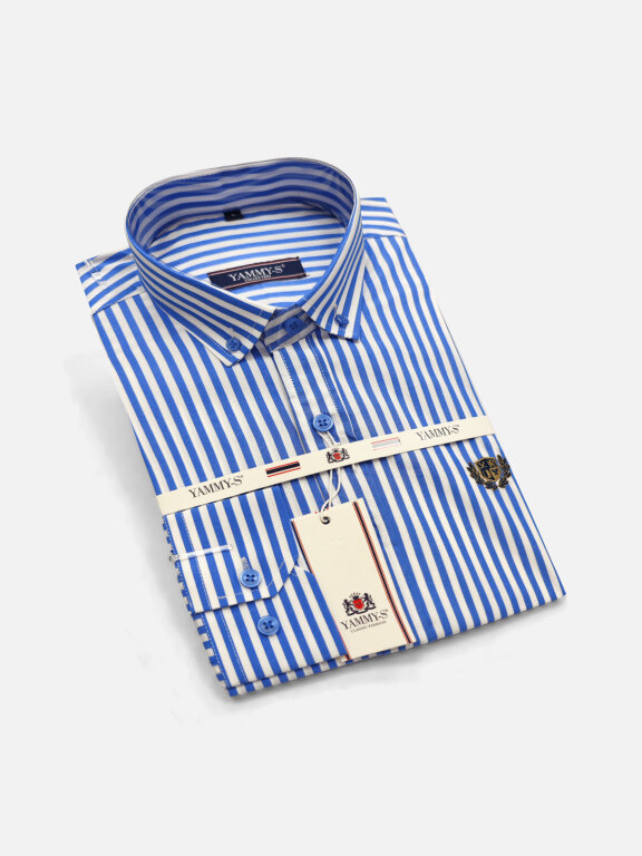 Men's Casual 100% Cotton Striped Button Down Long Sleeve Shirts YM5#, Clothing Wholesale Market -LIUHUA, MEN, Tops