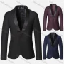 Wholesale Men's Formal Business & Evening Banquet Plain One Button Lapel Patch Pockets Suit Jacket preview