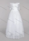 Wholesale Women's Glamorous Off Shoulder Embroidery Sequin Corset Bodice Classic Tulle Wedding Dress - Liuhuamall