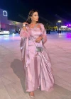 Wholesale Women's Satin Asymmetrical Plain Maxi Dress 2-piece Set MQ044# - Liuhuamall