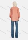 Wholesale Women's Casual Plain Button Down 3/4 Sleeve Shirt 1242# - Liuhuamall