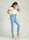 Wholesale Women's Casual Distressed Ripped High Waist Stretch Skinny Jeans - Liuhuamall