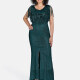 Women's Elegant Plain Sleeveless Split Front Sequin Tassel Decor Maxi Mermaid Evening Dress 23016# 3# Clothing Wholesale Market -LIUHUA