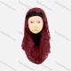 Wholesale Women's Casual Plain Guipure Lace Long Arabic Muslim Hijab Turban Scarf 7# Clothing Wholesale Market Liuhua