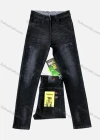 Wholesale Men's Button Pockets Labelled Frayed Plain Thick High Stretch Jean 2603# - Liuhuamall