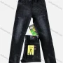 Wholesale Men's Button Pockets Labelled Frayed Plain Thick High Stretch Jean 2603# preview