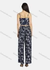 Wholesale Women's V Neck Twist Floral Zipper Back Cami & Pleated Wide Leg Pants 2-Piece Set 2209# - Liuhuamall