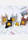 Wholesale Women's Casual Letter Smiley Face Print Cushioned Ankle Socks - Liuhuamall
