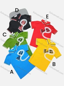 Wholesale Boys Casual Short Sleeve Letter Print Button Front Polo Shirts, LIUHUA CLOTHING WHOLESALE