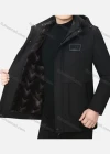 Wholesale Men's Casual Plain Hooded Thermal Lined Long Sleeve Zipper Coat - Liuhuamall